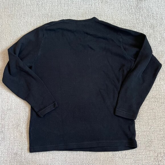 Vintage Volcom Men’s V Neck Sweater Sz M Black Cotton Made in USA Skate Surf - Picture 10 of 10